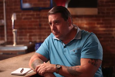 Steve DiSchiavi of The Dead Files interviewing the owners of a Florida bar.