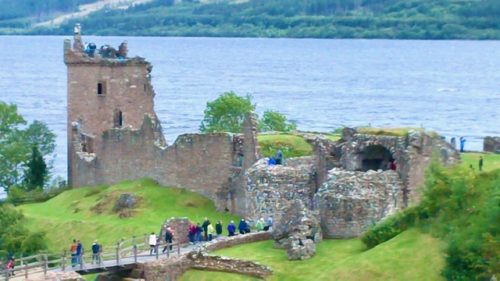 Urquhart Castle on the shores of Loch Ness