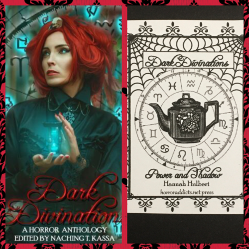 Dark Divinations cover with Power and Shadow tarot card