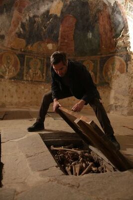 What's beyond the crypt? Buried Worlds host Don Wildman examines a crypt at a monastery in Bulgaria