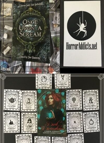 Examples of HorrorAddicts.net Press's free gift with purchase