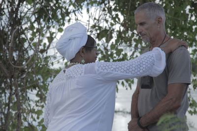 Cliff Simon gets a blessing during the Rougarou episode