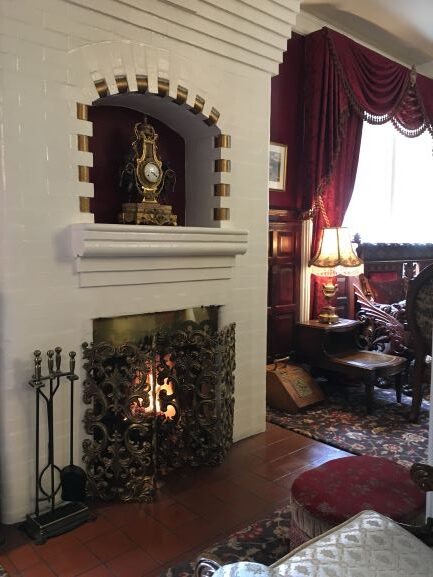 I call this the Queen Anne's fireplace nook.