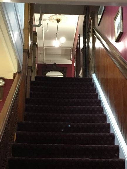 The Queen Anne Hotel main staircase