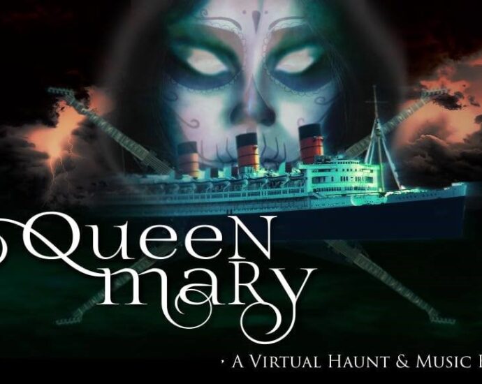 Queen Mary Virtual Haunt and Music Fest logo