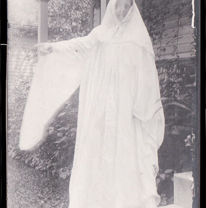 Ghost photo circa 1920 in Buckland Museum's Apparitions Exhibition