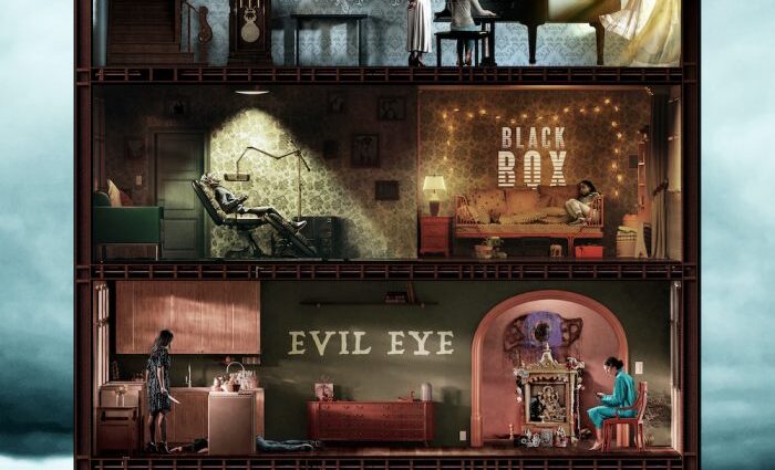 Welcome to the Blumhouse vertical with Nocturne, Black Box, Evil Eye and The Lie posters