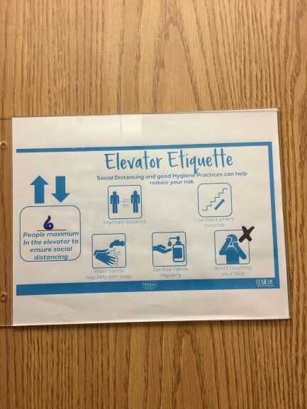 COVID-19 travel elevator etiquette