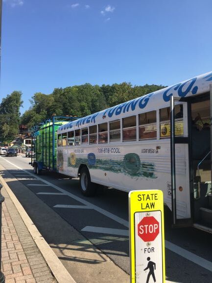 Helen GA tubing bus