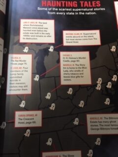 Haunting Tales map with ghosts from the Haunted History magazine