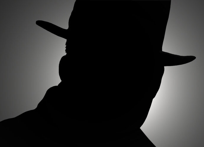 Mystery man in silhouette