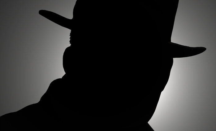 Mystery man in silhouette