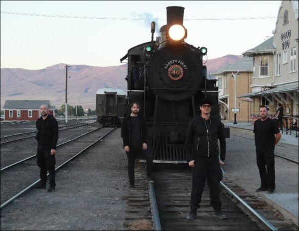 Ghost Adventures in front of train