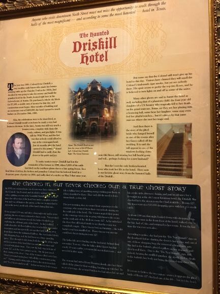 Museum of the Weird Haunted Driskill Hotel