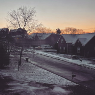 White Christmas sunrise in Nashville