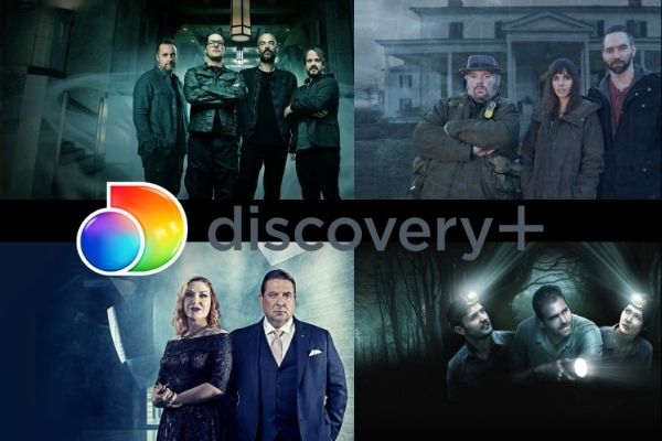 Discovery plus collage of paranormal shows