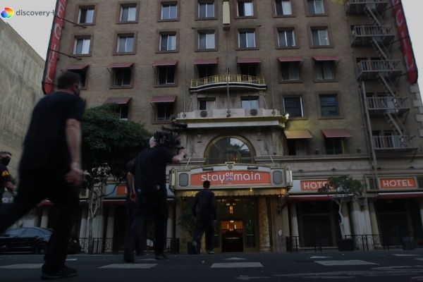 Ghost Adventures crew heading into the Cecil Hotel