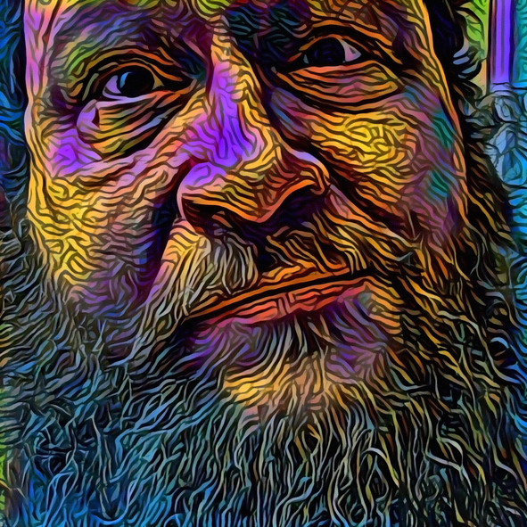 Bearded mans face