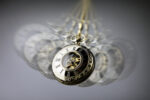swinging pocket watch in motion for hypnosis