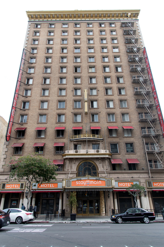 Exterior of the Stay on Main at the Cecil Hotel
