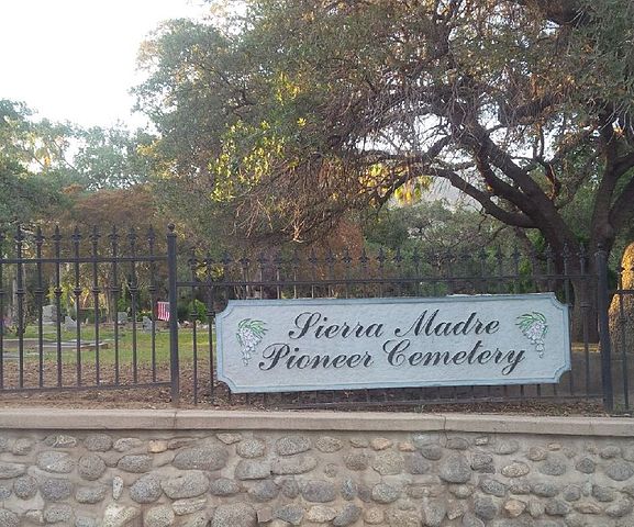 Pioneer Cemetery sign in Sierre Madre