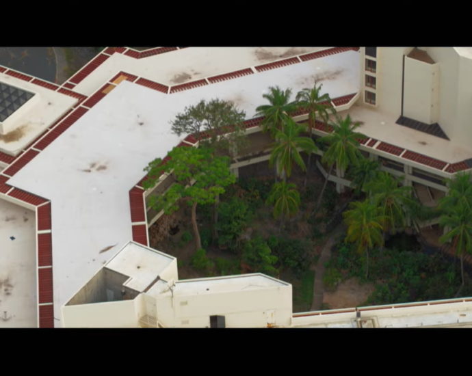 creengrab of aerial view of the resort from The Resort trailer