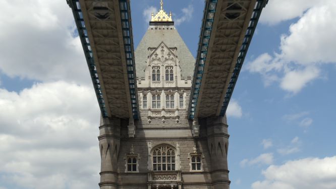 passing under Tower Bridge