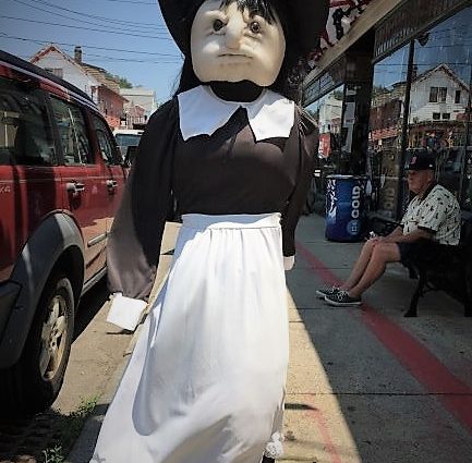 Salem stuffed street witch