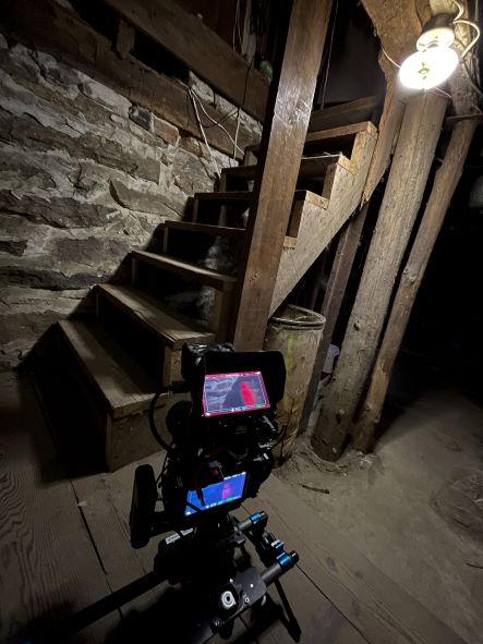 Camera set up in Conjuring House basement during Sleepless Unrest