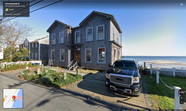 Screenshot of 103 Commercial Street Provincetown MA from Google Maps