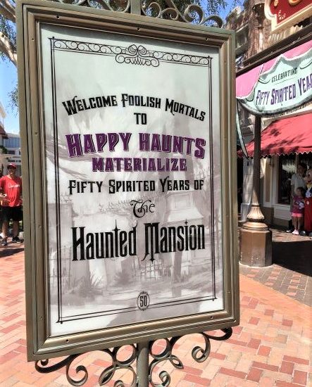 Happy Haunts Materialize Foolish Mortals Welcome Sign