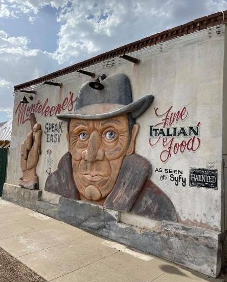 The mural on the side of Monteleone’s Ristorante. From their Facebook page.