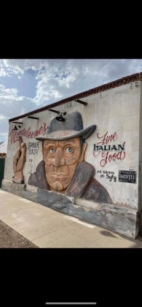 The mural on the side of Monteleone’s Ristorante. From their Facebook page.