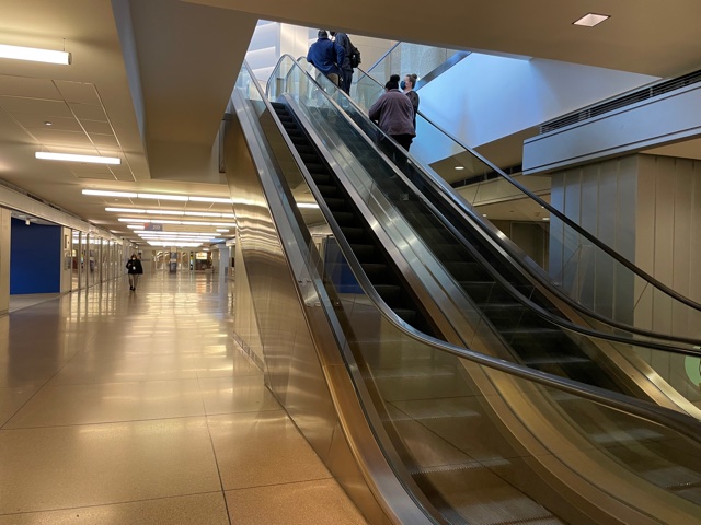 Escalators in the Chicago Pedway at Illinois Center
