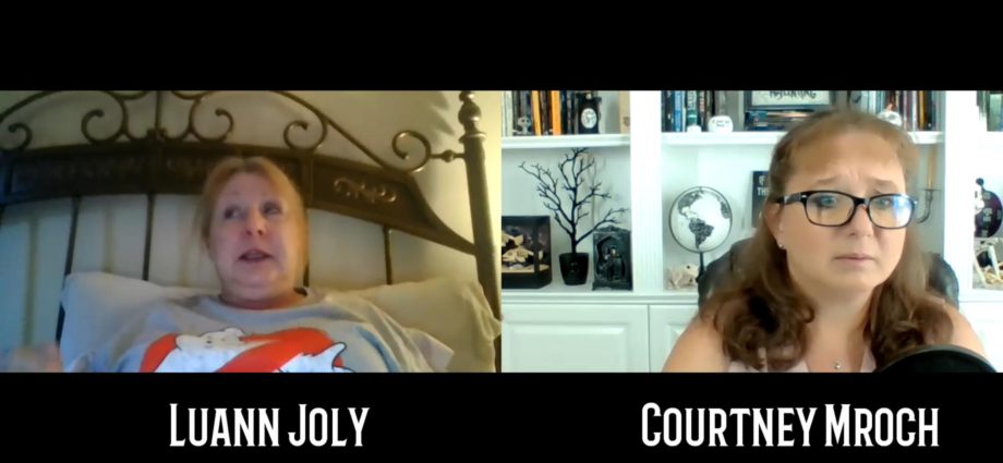 Zoom screenshot of Luann Joly and Courtney Mroch