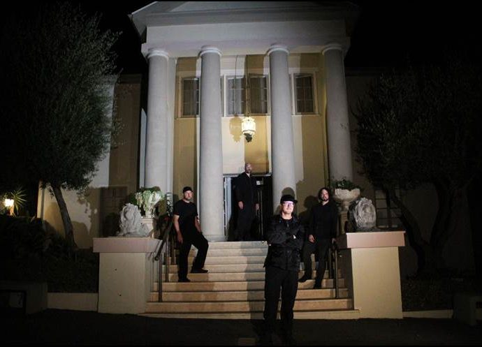 GHOST ADVENTURES team outside historic Montecito, California, mansion.