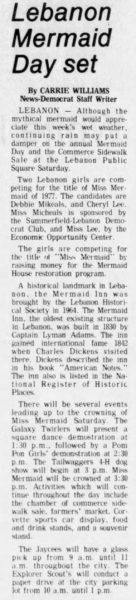 1977 Miss Mermaid Contest article from The Belleville News-Democrat
