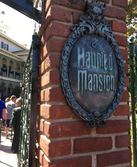 Haunted Mansion plaque at Disneyland