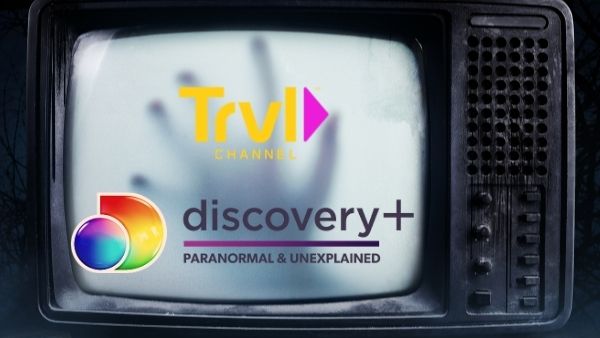 Haunted TV with Travel Channel and discovery+ logos