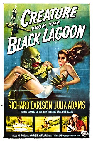 Creature from the Black Lagoon theatrical movie release poster