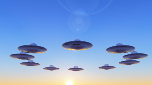 A group of UFOs or UAPs