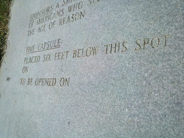 Georgia Guidestones time capsule slab