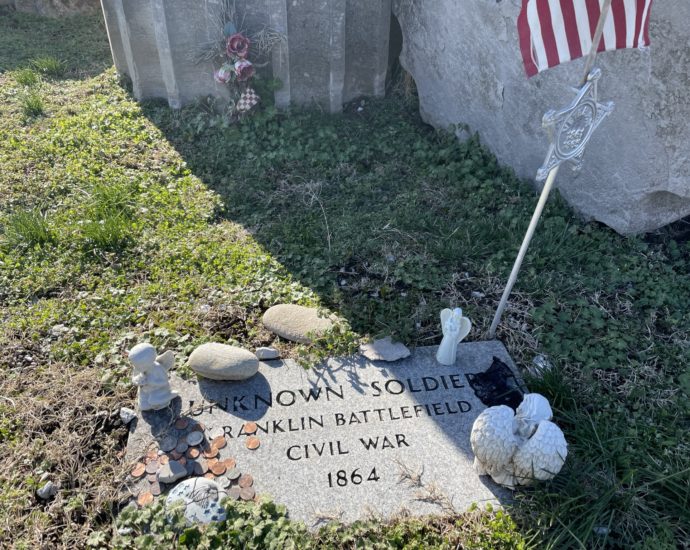 Unknown Civil War Soldier memorial tombstonemarker