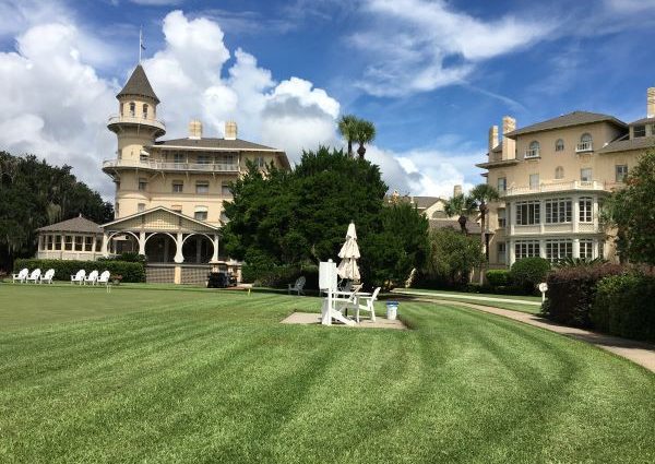 Jekyll Island Club Resort and croquet lawn