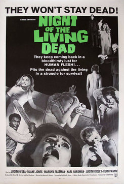Night of the Living Dead theatrical movie release poster