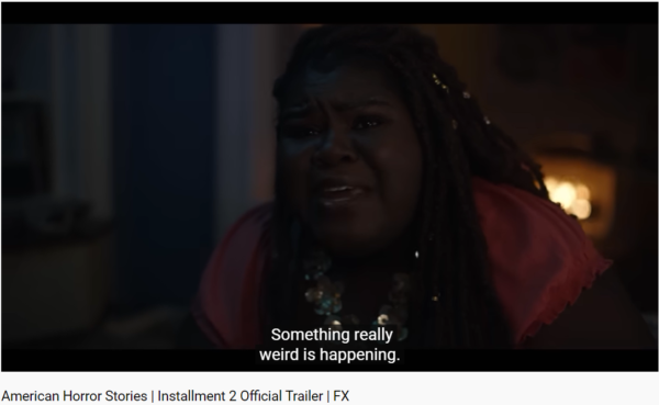 Something really weird is happening American Horror Stories season 2 trailer screenshot with Gabourey Sidibe.