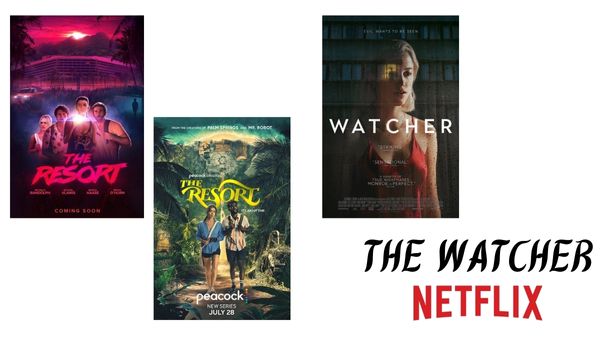The Watcher and The Resort posters