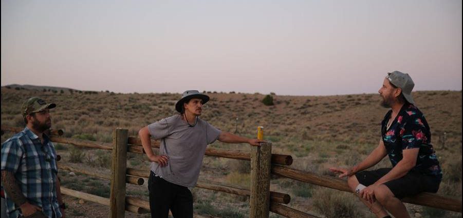 Left to right: Jack Osbourne, Jason Mewes and Jamie Kennedy discuss their search for UFOs in Utah’s Uinta Basin.