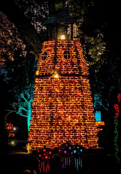 Magic of the Jack O'Lanterns pumpkin tower lighthouse