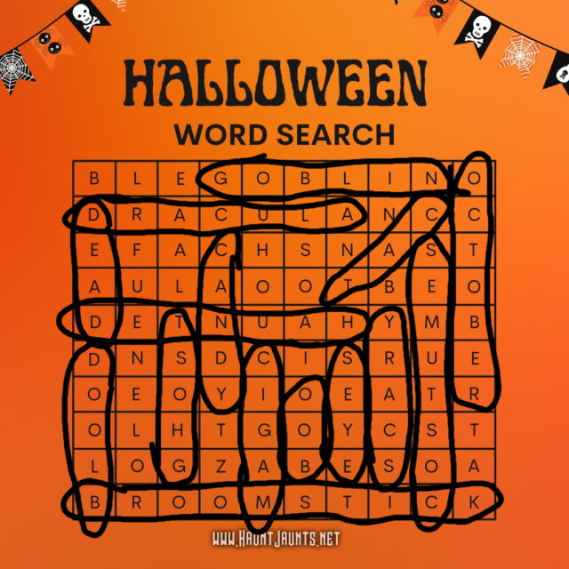 Halloween 2022 Word Search Solution